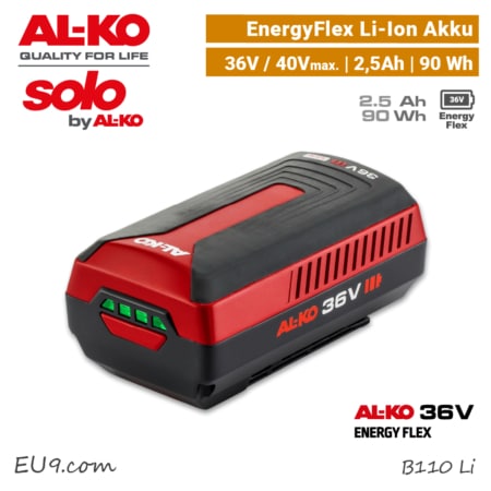 ALKO B 110 Li Li-Ion Akku 2,5 Ah 2.5 Ah SOLO AL-KO 36V EnergyFlex EU9