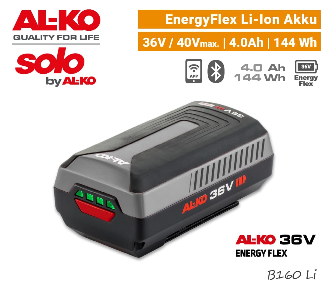 ALKO B 160 Li Li-Ion Akku 4 Ah 4.0 Ah Bluetooth SOLO AL-KO 36V Energy Flex EU9