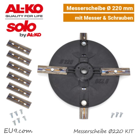 ALKO-SOLO Messerscheibe 220 mm Messerteller Robolinho 700 W 1150 W Klingen Teller EU9