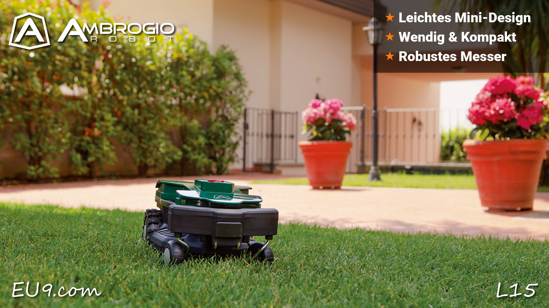 Ambrogio L15 Deluxe Mähroboter - Futuristischer Rasenroboter Für Bis Zu 600m²