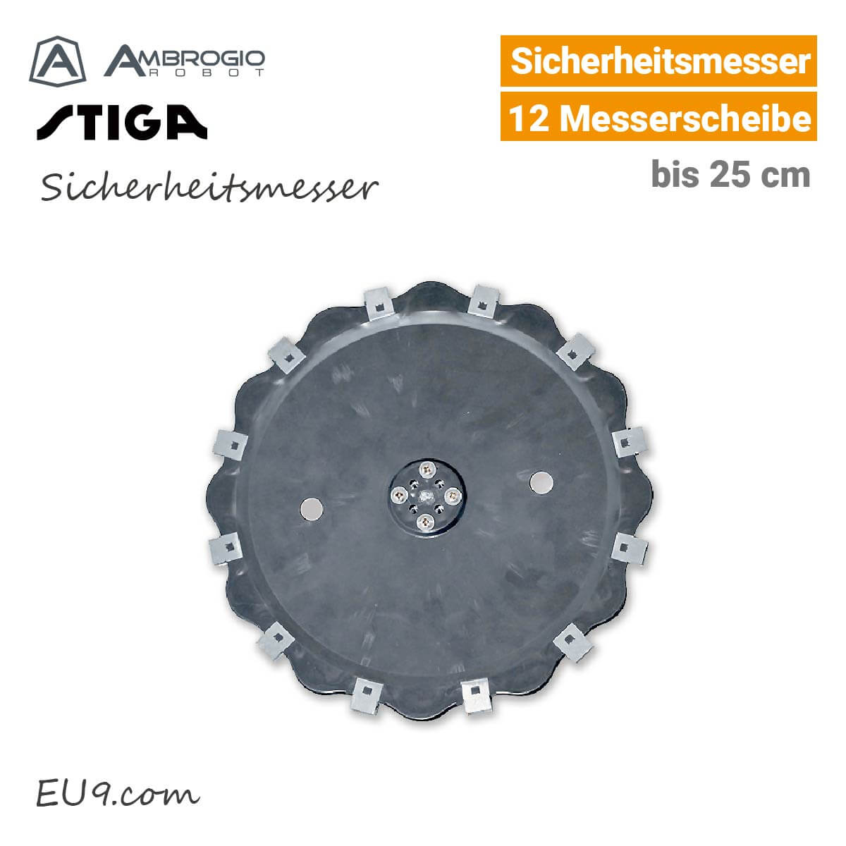 Žací Nůž Pro Robotické Sekačky Ambrogio Stiga Autoclip 25 Cm (1126-9144-01 - Foto 4