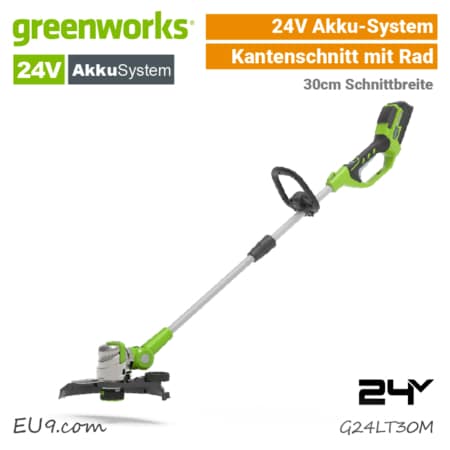 Greenworks 24V Akku-Trimmer G24LT30M G24LT30MK2 Gras-Trimmer Schneider EU9