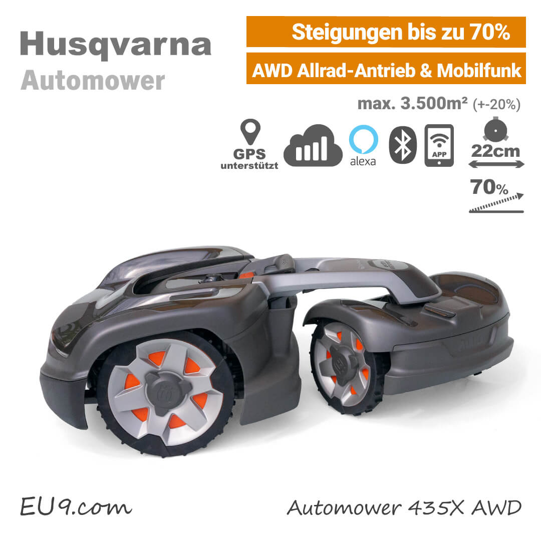 NEU 2020 Husqvarna Automower 435X AWD mit 70 Steigung