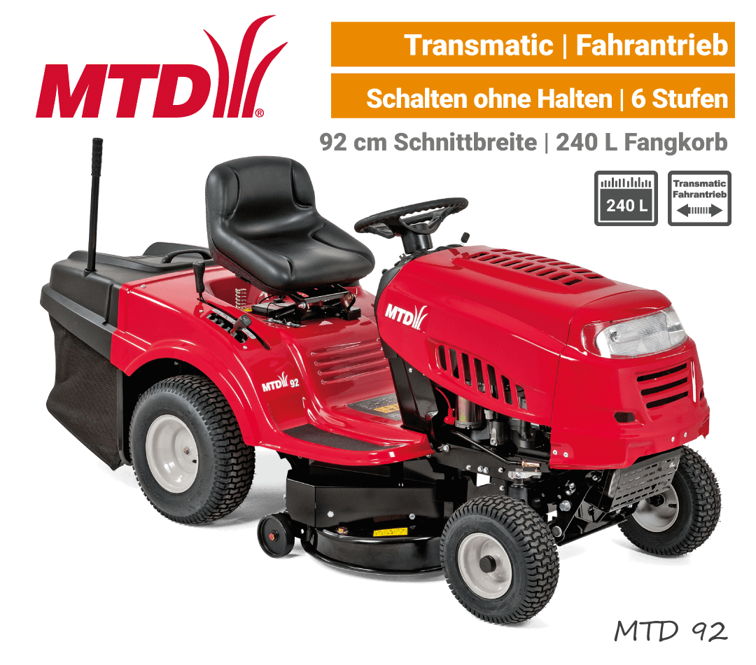 NEU 2020 MTD Rasentraktoren & Aufsitzmäher kaufen!