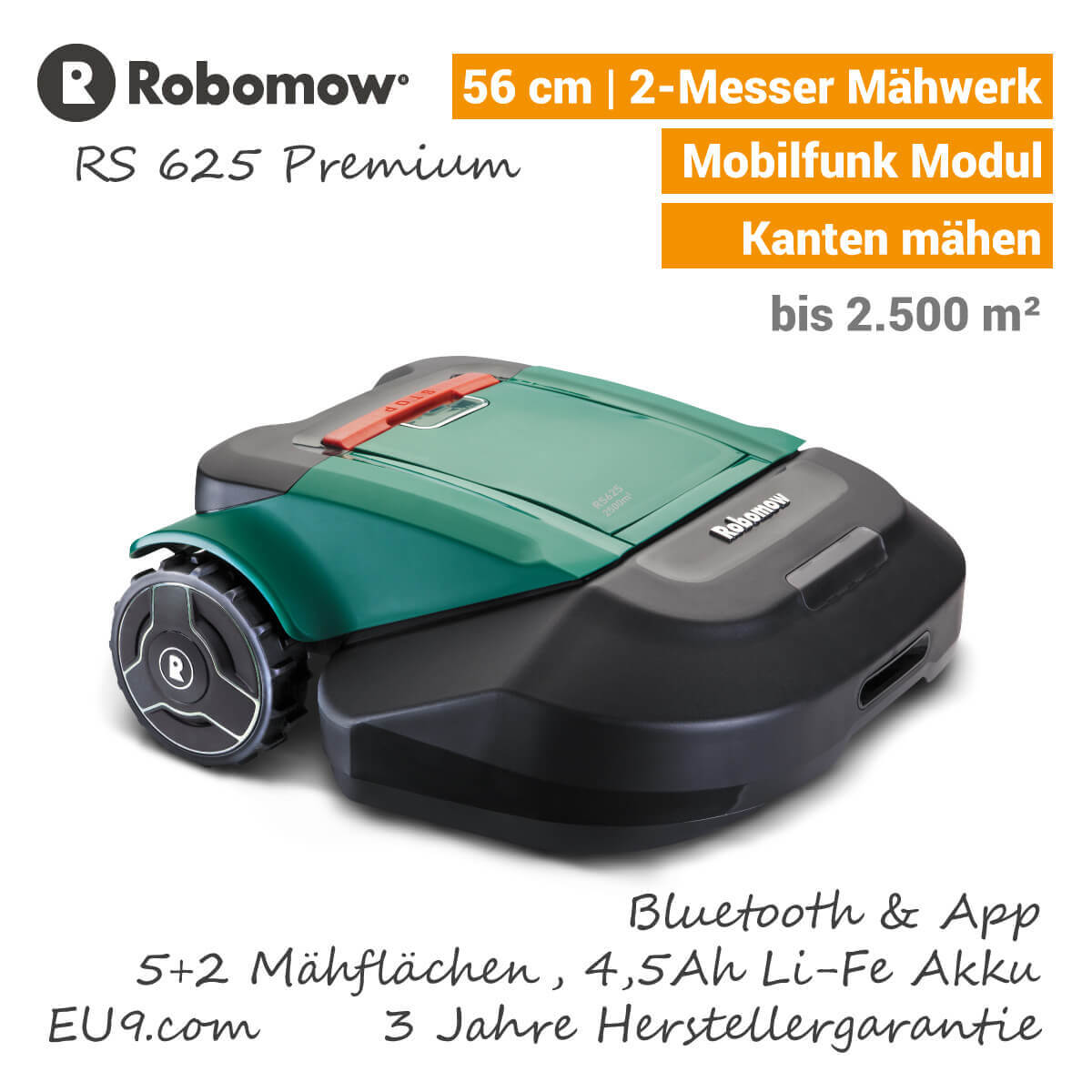 Robomow RS625 Rasenroboter bei EU9 Robotics kaufen