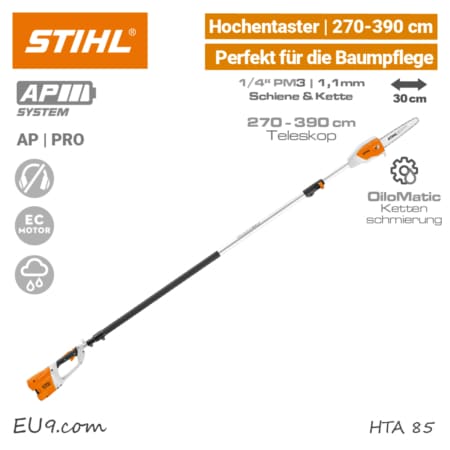 STIHL HTA 85 Akku-Hochentaster Akku-Baumsäge Teleskop-Säge AP PRO EU9