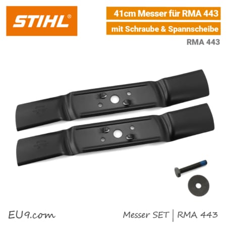 STIHL Messer SET 41 cm Messerschraube RMA 443 Akku-Rasenmäher EU9