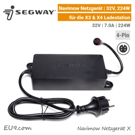 Segway Navimow Netzgerät X X3 X4 32V 7A 224W Netzteil Ladegerät Ladestation X 4-Pin EU9