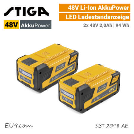 Stiga SBT 2048 AE 48V Akku Lithium-Ion 48 Volt SET EU9