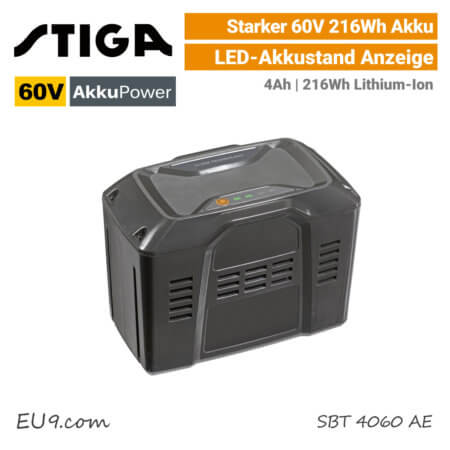 Stiga SBT 4060 AE Akku 4Ah 60V Serie EU9