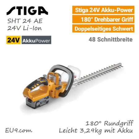 Stiga SHT 24 AE 24V Akku-Heckenschere EU9