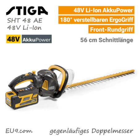 Stiga SHT 48 AE 48V Akku-Heckenschere 48 Volt EU9