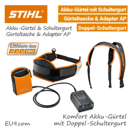 Stihl Akkugürtel mit Schultergurt Akkutasche Adapter-AP Li-Ion Pro EU9