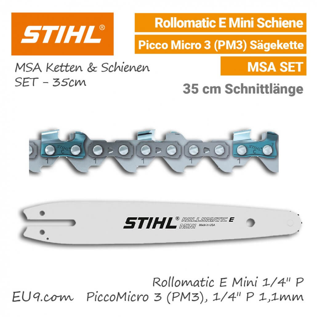 Guide chaîne STIHL 30 cm 1/4 1.1 mm – Rollomatic E Mini 3005 008