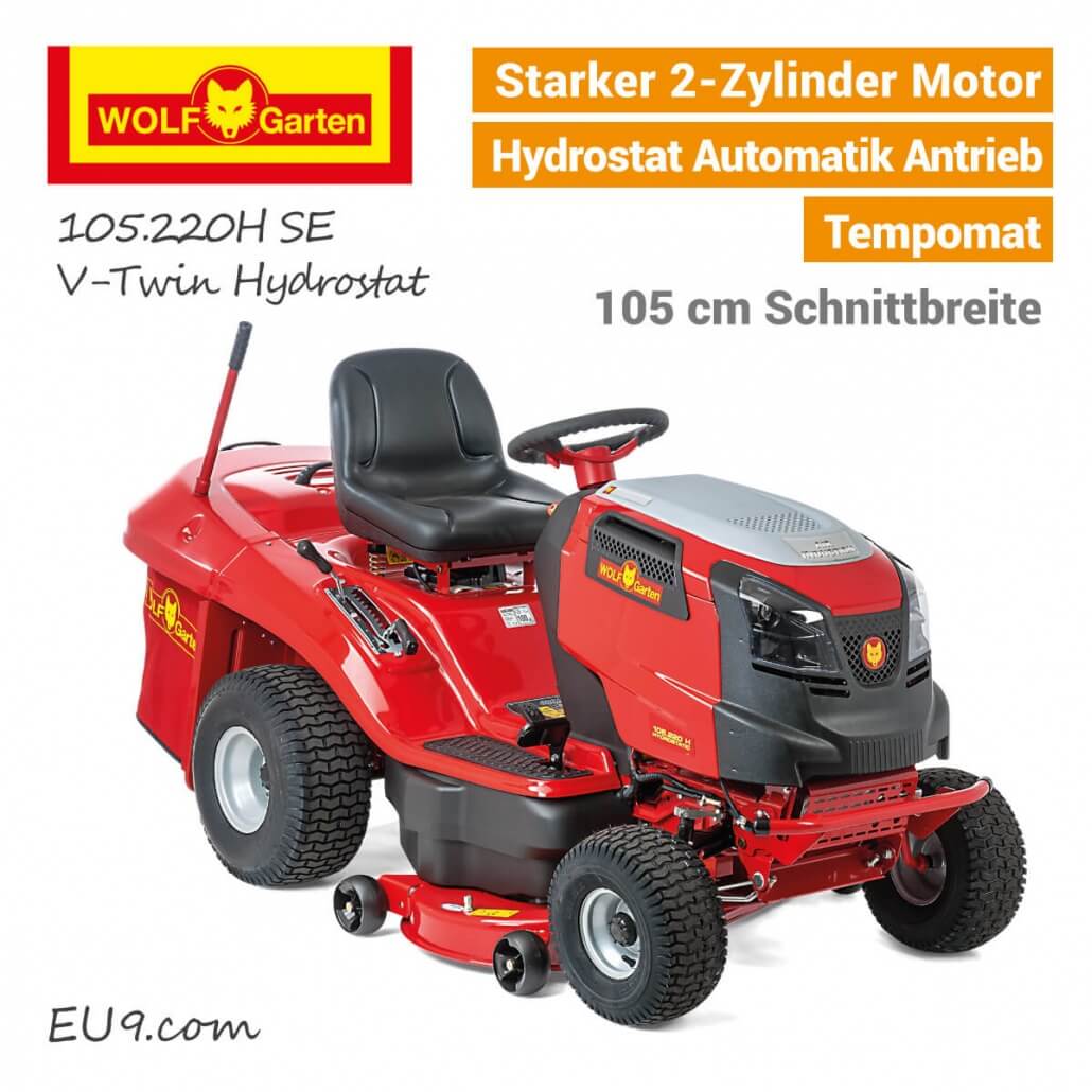 WolfGarten Scooter PRO Hydro Aufsitzmäher Rasentraktor EU9