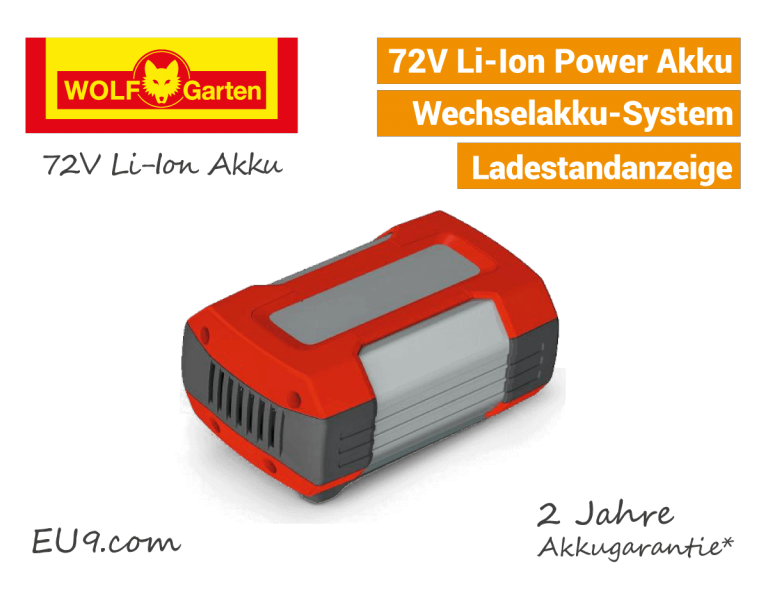 WolfGarten 72V AkkuRasenmäher & AkkuGartengeräte