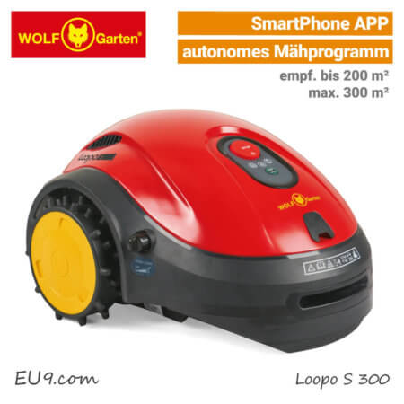 Wolf-Garten Loopo S 300 Mähroboter-Rasenroboter SmartPhone-APP EU9