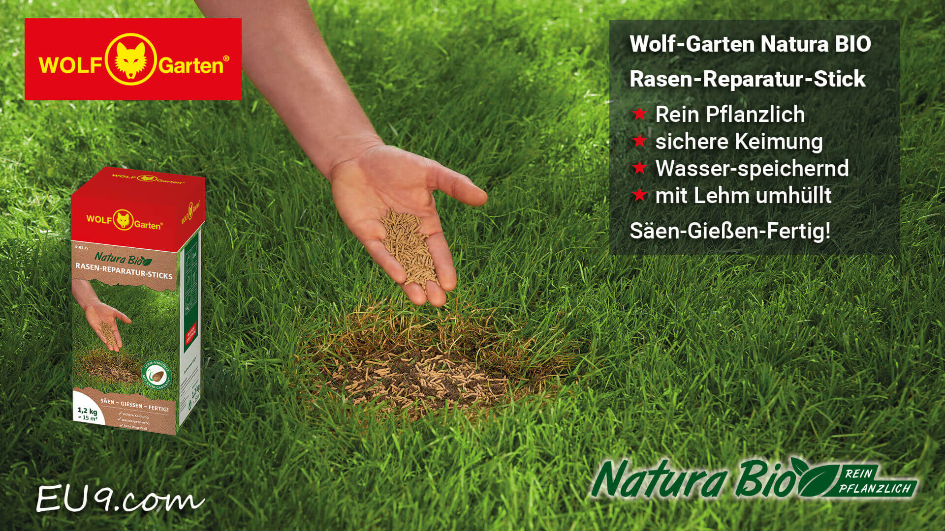 Wolf Garten Natura Bio Rasen Sticks Rs R 15 Saen Giessen Fertig