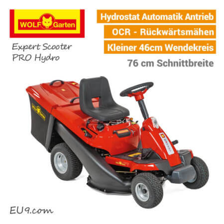 Wolf-Garten Expert Scooter PRO Hydro Aufsitzmäher-Rasentraktor